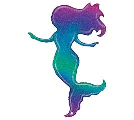 Holographic Mermaid Balloon 52"