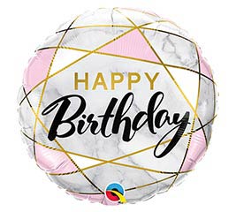 18" HBD Marble and Pink