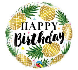 18" HBD Golden Pineapple